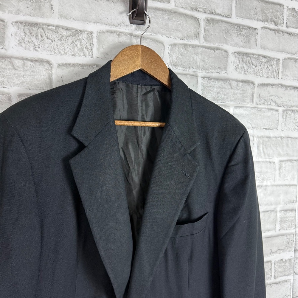 Brooks Brothers Solid Black 2 Gold Button Blazer … - image 2